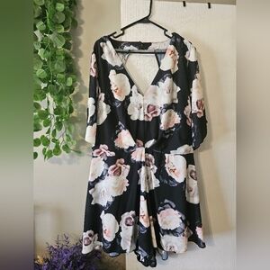 Floral V-Neck Romper